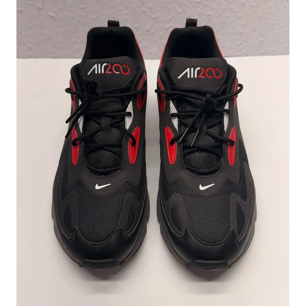 Nike Air Max 200 Black University Red Men's Size 14 Sneakers CI3865-002